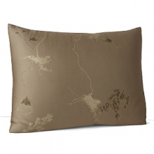 Delicate tree saplings in bronze, gold and umber tones are printed on a twill background on duvets, comforters, and shams in this organic, earthy bedding collection from Calvin Klein Home. Delicate tree saplings in bronze, gold and umber tones are printed on a twill background on duvets, comforters, and shams in this organic, earthy bedding collection from Calvin Klein Home.
