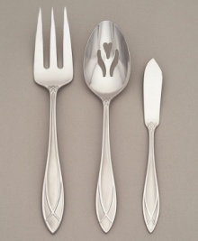Achieving perfect harmony between function and beauty has been the vision of Yamazaki flatware designers since 1918. The Alexandra Ice pattern is an exquisite example of Art Deco-inspired design, in superior quality 18/8 stainless steel enhanced with matte-finish detailing. Includes a tablespoon, sugar spoon and sauce ladle. Achieving perfect harmony between function and beauty has been the vision of Yamazaki flatware designers since 1918. The Alexandra Ice pattern is an exquisite example of Art Deco-inspired design, in superior quality 18/8 stainless steel enhanced with matte-finish detailing. Includes a tablespoon, sugar spoon and sauce ladle.