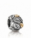 PANDORA's sterling silver tree of life charm features fabulous foliage in 14K gold.