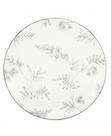Muted, allover blooms and a smooth coupe shape give the Lenox Wisteria accent salad plates a quiet, contemporary grace. With a sumptuous platinum finish. Qualifies for Rebate Muted, allover blooms and a smooth coupe shape give the Lenox Wisteria accent salad plates a quiet, contemporary grace. With a sumptuous platinum finish. Qualifies for Rebate