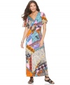 NY Collection's patchwork printed maxi dress puts a global-glam spin on an essential spring silhouette!