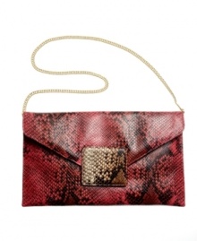 The perfect choice for your next night on the town. The Taylor Clutch from Danielle Nicole features an elegant chain shoulder strap and refined envelope silhouette. The perfect choice for your next night on the town. The Taylor Clutch from Danielle Nicole features an elegant chain shoulder strap and refined envelope silhouette.
