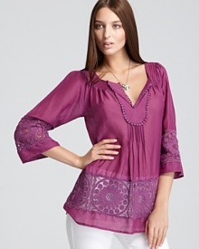 Daniel Rainn Crochet Trim Tunic