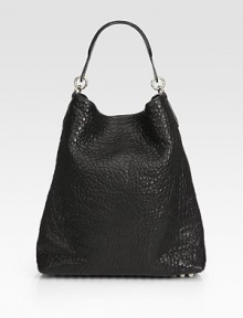 Sumptuous pebble-grained leather in a roomy, slouchy carryall finished with pale goldtone hardware.Top handle, 6½ dropMagnetic top closureProtective metal feetOne inside zip pocketTwo inside open pocketsFully lined13W X 15H X 4DImported Sumptuous pebble-grained leather in a roomy, slouchy carryall finished with pale goldtone hardware.Top handle, 6½ dropMagnetic top closureProtective metal feetOne inside zip pocketTwo inside open pocketsFully lined13W X 15H X 4DImported