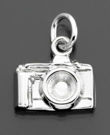 Capture every moment! This intricate camera charm by Rembrandt Charms is crafted in sterling silver. Approximate drop: 1/2 inches.