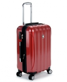 Born to fly. A lightweight & durable protective hardside catches serious speed on four twin spinner wheels that turn 360º to tackle corners & curves and add no extra weight to your hand. A sleek exterior with TSA-friendly lock opens to reveal a fully-stocked & fully-lined interior ready to travel with accessory pocket, elastic straps with buckle to secure contents, a zippered lid divider and more. 10-year warranty. Born to fly. A lightweight & durable protective hardside catches serious speed on four twin spinner wheels that turn 360º to tackle corners & curves and add no extra weight to your hand. A sleek exterior with TSA-friendly lock opens to reveal a fully-stocked & fully-lined interior ready to travel with accessory pocket, elastic straps with buckle to secure contents, a zippered lid divider and more. 10-year warranty.