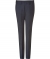 Channel classic sophistication with a modern twist by donning these slim-fit suit pants from Marc by Marc Jacobs - Flat front, belt loops, off-seam pockets, back welt pockets with button, slim leg with crease - Style with a patterned button down, a matching blazer, and suede ankle boots