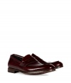 With their sleek bordeaux leather and clean, streamlined silhouette, these leather loafers from Paul Smith are a chic choice for finishing tailored looks - Rounded toe, stacked leather heel, slips-on - Pair with cashmere pullovers and tailored trousers