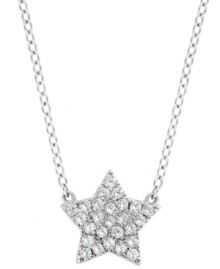 Super cute! This cubic zirconia (1/3 ct. t.w.) mini pendant is crafted in sterling silver finished in platinum, by CRISLU. Approximate length: 16 inches with 2-inch extender. Approximate drop: 1/4 inch. Super cute! This cubic zirconia (1/3 ct. t.w.) mini pendant is crafted in sterling silver finished in platinum, by CRISLU. Approximate length: 16 inches with 2-inch extender. Approximate drop: 1/4 inch.