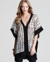 Quotation: Sweet Pea Top - Tile Print V Neck Tunic