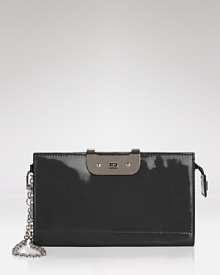 DIANE von FURSTENBERG's patent leather clutch is a cool way to inject an evening look with color. Whether with a pared down palette or something punchy, this bag refuses to blend in. DIANE von FURSTENBERG's patent leather clutch is a cool way to inject an evening look with color. Whether with a pared down palette or something punchy, this bag refuses to blend in.