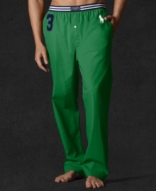 An essential cotton pajama pant is rendered in soft woven cotton for a light, comfortable fit. An essential cotton pajama pant is rendered in soft woven cotton for a light, comfortable fit.