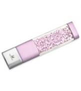 Make perfect memories. Swarovski's USB crystalline memory stick features silver-tone metal details with light amethyst-colored crystals, and is delivered in a blue velvet pouch. Approximate size: 2-3/4 x 11/16 x 5/16 inches. Memory: 4GB.
