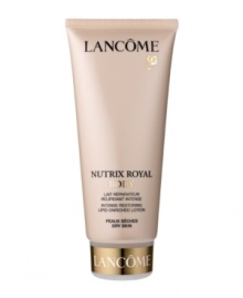Nurture very dry skin back to supple softness. RESCUE your skin from serious dryness. Instantly relieve uncomfortable tightness and smooth the roughness caused by extreme dehydration. REPAIR the appearance of dry and very dry skin with ROYAL LIPIDÉUM(tm), a unique technology enriched with Royal Jelly that supplements skin's own natural lipids for intense hydration. PROTECT your body with renewed levels of moisture-trapping lipids. Skin feels insulated from the daily effects of climate and seasonal changes. Nurtured and moisturized, skin feels silky smooth, soft, and comfortable. Nurture very dry skin back to supple softness. RESCUE your skin from serious dryness. Instantly relieve uncomfortable tightness and smooth the roughness caused by extreme dehydration. REPAIR the appearance of dry and very dry skin with ROYAL LIPIDÉUM(tm), a unique technology enriched with Royal Jelly that supplements skin's own natural lipids for intense hydration. PROTECT your body with renewed levels of moisture-trapping lipids. Skin feels insulated from the daily effects of climate and seasonal changes. Nurtured and moisturized, skin feels silky smooth, soft, and comfortable.