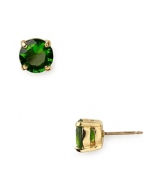 kate spade new york's faceted green studs sparkle with color. Whether it's day or date night, these earrings give your look a hit of enviable glamour. kate spade new york's faceted green studs sparkle with color. Whether it's day or date night, these earrings give your look a hit of enviable glamour.