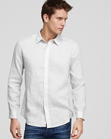 Elie Tahari Zac Linen Sport Shirt - Slim Fit Elie Tahari Zac Linen Sport Shirt - Slim Fit