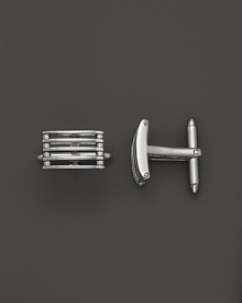 These classic sterling silver cuff links from Dolan & Bullock feature a subtle pattern. From the Sterling Silver Collection. These classic sterling silver cuff links from Dolan & Bullock feature a subtle pattern. From the Sterling Silver Collection.