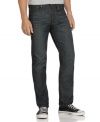 These sleek and slim Levi's 508 slim tapered jeans have streetwise styling right down to your favorite pair of kicks.