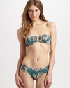 EXCLUSIVELY AT SAKS.COM Simply seductive, this bandeau bikini has it all, including a removable halter strap for additional support.Gathered details on bandeau topBack tie closureRemovable halter strapStretch bottomGathered sidesFully lined86% polyamide/14% elastaneHand washImported