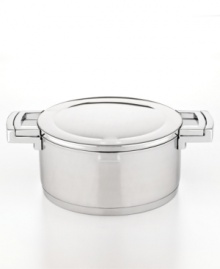 State of the art. Cook in style & confidence with this stunning stockpot crafted from durable 18/10 stainless steel with a promise for professional performance & innovation. A sleek construction heats up quickly & evenly and features a versatile cover that doubles as a handy hot plate. Lifetime warranty. State of the art. Cook in style & confidence with this stunning stockpot crafted from durable 18/10 stainless steel with a promise for professional performance & innovation. A sleek construction heats up quickly & evenly and features a versatile cover that doubles as a handy hot plate. Lifetime warranty.