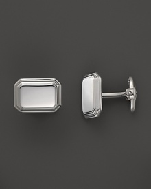 These classic sterling silver cuff links from Dolan & Bullock feature engravable space and a subtle pattern. From the Sterling Silver Engravables Collection. These classic sterling silver cuff links from Dolan & Bullock feature engravable space and a subtle pattern. From the Sterling Silver Engravables Collection.