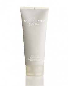 Light Blue Refreshing Body Cream is hydrating as it enhances fragrance application.