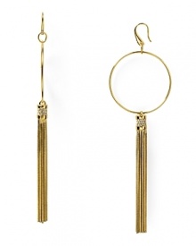 Sporting a chic tassel, these Michael Kors hoops ensure eye-catching style.