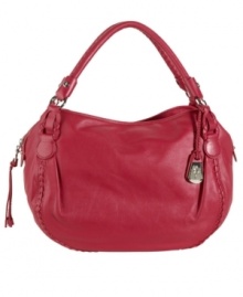 Whip stitch detailing and striking silvertone hardware take this Cole Haan design to a whole new level of gorgeous. The perfect choice for your everyday adventures. Whip stitch detailing and striking silvertone hardware take this Cole Haan design to a whole new level of gorgeous. The perfect choice for your everyday adventures.