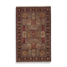 A flowing floral border frames a balanced board of organic motifs on this opulent Karastan rug. After weaving, each rug is treated with a special hand wash that infuses the colors with a radiant heirloom patina. A flowing floral border frames a balanced board of organic motifs on this opulent Karastan rug. After weaving, each rug is treated with a special hand wash that infuses the colors with a radiant heirloom patina.