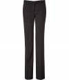 Perfect for work or early evening cocktails, these versatile pants from Michael Kors inject sophisticated flair into any ensemble - Button tab waist, belt loops, front crease, off-seam pockets, back welt pockets with button, straight leg, all-over pinstripe - Pair with a tie-neck blouse, a bold shoulder blazer, and wedge heels