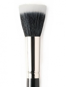 This professional quality brush is made of black goat hair and white synthetic taklon fiber that pick up, hold and release powder onto skin. Ideal for use with Shimmer Bloc, Illuminating Powder, Loose Shimmer Powder and Face Tint. This professional quality brush is made of black goat hair and white synthetic taklon fiber that pick up, hold and release powder onto skin. Ideal for use with Shimmer Bloc, Illuminating Powder, Loose Shimmer Powder and Face Tint.