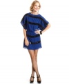 Sequin stripes add a measure of glam style to Jessica Simpson's chic kimono-sleeve tunic dress!