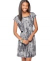 An exposed zipper adds edge to this Be Bop abstract printed dress -- pair it platforms for a day-to-night look!