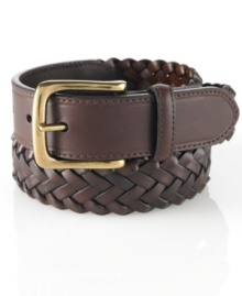 You'll get a lot of mileage out of this casual leather belt from Club Room thanks to the classic braided herringbone design that works with everything in your wardrobe. You'll get a lot of mileage out of this casual leather belt from Club Room thanks to the classic braided herringbone design that works with everything in your wardrobe.
