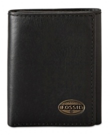 This trifold wallet from Fossil is a great addition to your card-carrying style. This trifold wallet from Fossil is a great addition to your card-carrying style.