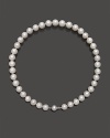 14 Kt. White Gold and White South Sea Pearl Necklace, 17