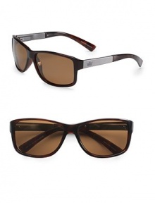 EXCLUSIVELY OURS. Sleek wayfarers lend an urban edge to any look, any season, any occasion. Polarized lenses 100% UV protective Imported EXCLUSIVELY OURS. Sleek wayfarers lend an urban edge to any look, any season, any occasion. Polarized lenses 100% UV protective Imported