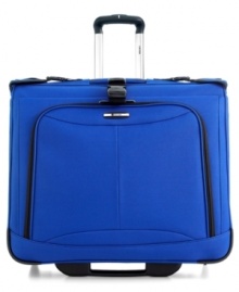 Lightweight for the right weight. A full-featured rolling garment bag features a superior lightweight design that gives you peace of mind when packing-there's space for everything but airline fees! A fully-lined interior with suiter clip, tie-down straps and other smart details makes it easy to show up in style. 10-year warranty. Lightweight for the right weight. A full-featured rolling garment bag features a superior lightweight design that gives you peace of mind when packing-there's space for everything but airline fees! A fully-lined interior with suiter clip, tie-down straps and other smart details makes it easy to show up in style. 10-year warranty.