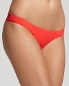 Whether at the pool or on the coast of Capri, Zimmerman's low bikini looks lush in a tropical hue.