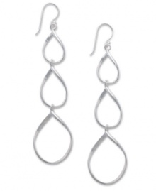 Make a standout statement. Touch of Silver's large drop earrings are crafted in silver-plated brass with a sterling silver ear finding for sensitive ears. Approximate drop: 2-1/2 inches. Make a standout statement. Touch of Silver's large drop earrings are crafted in silver-plated brass with a sterling silver ear finding for sensitive ears. Approximate drop: 2-1/2 inches.