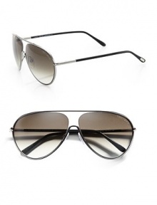 A modern twist on the classic aviator, this sleek style features a semi-floating lens. Available in shiny rose gold with roviex lens or shiny light ruthenium with brown gradient lens. Logo etched lens100% UV protectionMade in Italy A modern twist on the classic aviator, this sleek style features a semi-floating lens. Available in shiny rose gold with roviex lens or shiny light ruthenium with brown gradient lens. Logo etched lens100% UV protectionMade in Italy