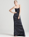 Nicole Miller Gown - Techno Metal Strapless Gown