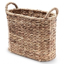A basket in tightly braided water hyacinth brings a rustic, earthy look to your allover décor. A basket in tightly braided water hyacinth brings a rustic, earthy look to your allover décor.