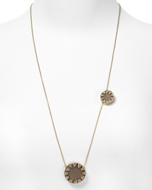 Try this versatile necklace with the larger pendant in front or switch to the smaller pendant in front. Wear it doubled or wrapped around and knotted like a lariat. For those sexy low-back dresses or shirts, drape it halfway down your back for real drama. Try this versatile necklace with the larger pendant in front or switch to the smaller pendant in front. Wear it doubled or wrapped around and knotted like a lariat. For those sexy low-back dresses or shirts, drape it halfway down your back for real drama.