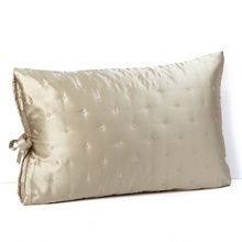 This sumptuous silk standard sham makes your bed the ultimate luxurious retreat - soothing, sophisticated and beautiful. This sumptuous silk standard sham makes your bed the ultimate luxurious retreat - soothing, sophisticated and beautiful.