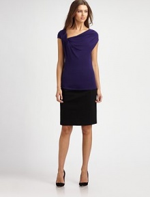 Intriguing seam details combine flawlessly with a classic skirt design to create a modern look that is utterly irresistible.Faux-leather pipingElasticized insetBack zipperFully linedAbout 23 long71% viscose/24% nylon/5% elastaneDry cleanImported Model shown is 5'11 (180cm) wearing US size 4. Intriguing seam details combine flawlessly with a classic skirt design to create a modern look that is utterly irresistible.Faux-leather pipingElasticized insetBack zipperFully linedAbout 23 long71% viscose/24% nylon/5% elastaneDry cleanImported Model shown is 5'11 (180cm) wearing US size 4.