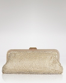 The party-perfect clutch from BCBGMAXAZRIA has a unique, dance-til-dawn quality about it. Carry this beaded beauty for night-right accessorizing. The party-perfect clutch from BCBGMAXAZRIA has a unique, dance-til-dawn quality about it. Carry this beaded beauty for night-right accessorizing.