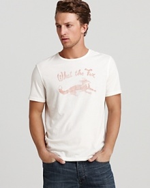 With a witty What the Fox graphic across the front, this soft crewneck tee gets a lot of laughs. With a witty What the Fox graphic across the front, this soft crewneck tee gets a lot of laughs.