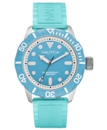 Have more fun in the sun with the playful color of this Nautica sport watch. Have more fun in the sun with the playful color of this Nautica sport watch.