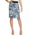 The vibrant print of Alfani's petite skirt will jazz up your weekday wardrobe. The tiered silhouette adds an extra stylish element. (Clearance)